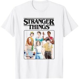 Stranger Things 80S Retro Group Shot T Shirt